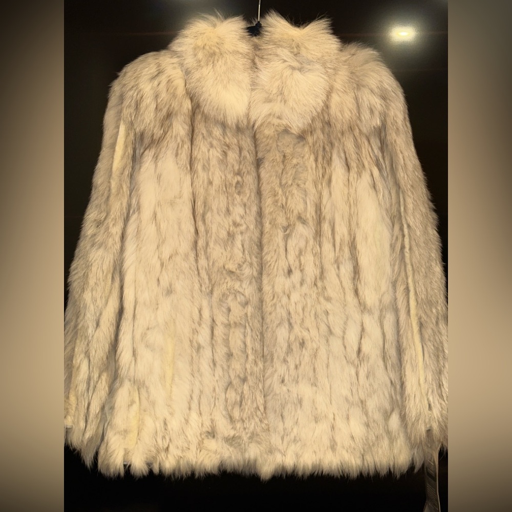 VTG Saga Fox Norway Fur Made In Korea Real Genuine Blue Fox Fur Style 1149 READ - Picture 1 of 14
